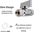 2 Pack Chrome Brass 3/8" Comp FIP x 3/8 Inch Compression MIP Quarter Turn Water Straight Angle Stop Valve