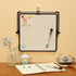 Dry Erase White Board, 9.76" x 9.76", Magnetic Desktop Whiteboard with Stand, Portable Double-Sided Easel for Memo