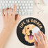 YAZMEEN Golden Retriever Mousepad, Non-Slip Rubber Base, Life is Golden Mouse Mat for Laptop, Office Gifts