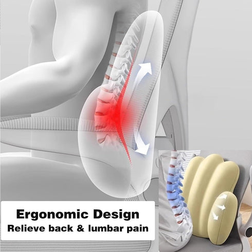 Tophacker Seat Cushion & Lumbar Support Pillow for Office Chair, Memory Foam Car Seat Cushions Back Support Pillows