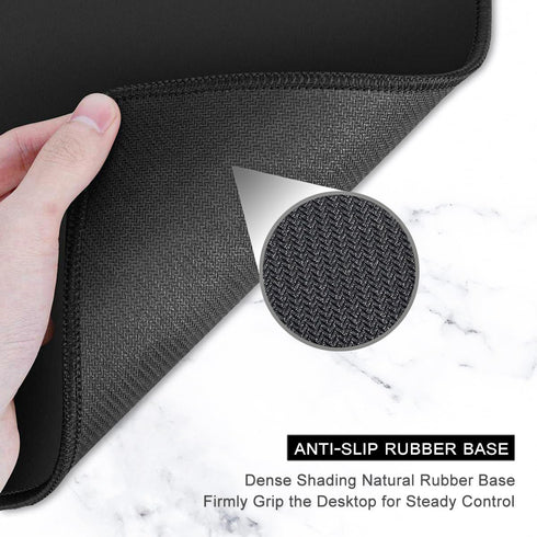 Auhoahsil XXL Large Mouse Pad, 31.5" x 11.8", Blue Pink Marble, Non-Slip Rubber Base, Stitched Edges, Gaming Mat