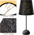 Clip-Bulb 5.90X5.90X5.51 Inch Angoily Hollow-Out Black Cloth Lamp Shade, Floor Lamp Stylish Light Cover, Light