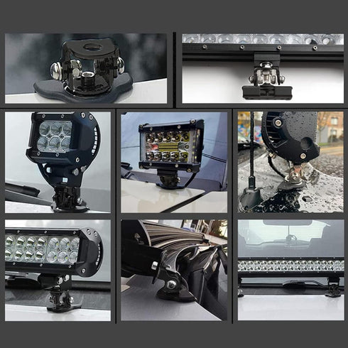 LED Light Bar Mounting Holder, Stainless Steel Auto Lights Bar Mounts Bracket, Universal No Drilling