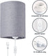 Set 2, 3-Color (3000K/4000K/6000K), Wall Sconces of Plug in Wall Sconces with On/Off Switch, Selectable Fabric Linen