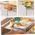 Foldable Stainless Steel Hanging Door Shelf Kitchen Storage Rack Organizer Non-punching Wall-friendly Space-saving