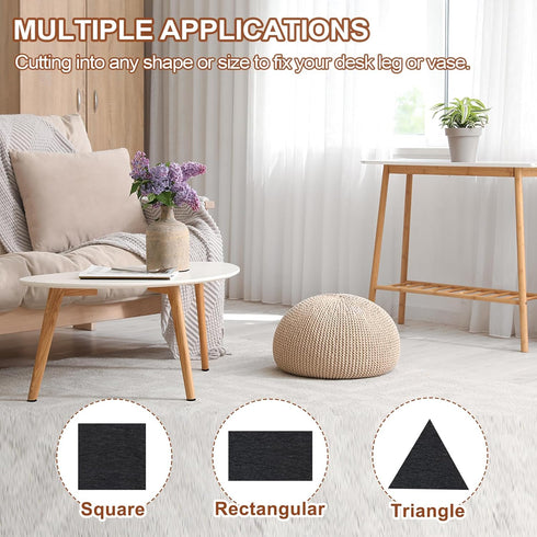 11 Inch 5Pack 2mm PATIKIL Diameter Lamp Base Felt Thick Foam Adhesive Non-Slip EVA Protection Pad Mat for Lamp