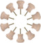 Ipetboom 10pcs Natural Wood Cabinet Knobs Unfinished Round Wooden Drawer Pulls Solid Wood