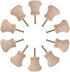 Ipetboom 10pcs Natural Wood Cabinet Knobs Unfinished Round Wooden Drawer Pulls Solid Wood