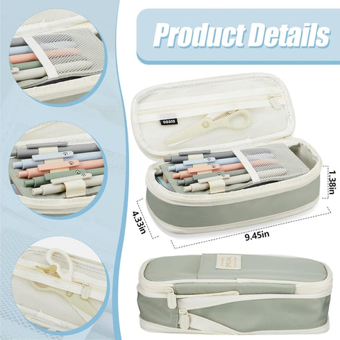 Jutom 39 Pcs Aesthetic Book Annotation Kit, Pencil Case Bag with Highlighter Gel Pen, Sticky Notes, Bible Study Supplies