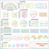 Pastel Affirmation Station Motivational Bulletin Board Set Rainbow Bulletin Board for Classroom Decor Mental Health Posters Positive Affirmations Accents Cutouts for Teachers School Wall Supplies by Naozinebi