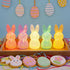 Generic 3D Easter Hollow Rabbit Lamp Bunny Lighted Figurine Print Hollow Out Bunny Lamp Light up Easter Rabbit Statues