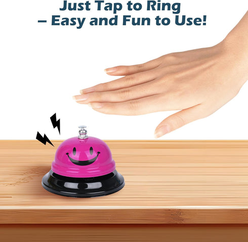 I-MART Call Bell, Service Bell for Office, Hotel, Classroom, Kitchen, Restaurants (Smiley Face Pink)