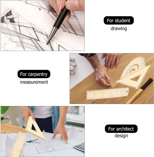 Utoolmart 15cm / 5.9-inch Brass Straight Ruler, Double-Sided Scale Measuring Tool for Engineering and Drawing