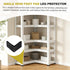 4Pcs 3-1/8" uxcell Bed Frame End Caps, Rubber L-Shape Angle Iron Foot Pad Leg Protector, Anti-Slip Leg Caps Edge Corner