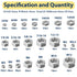 Vifmy 2 1 Kit(510pcs),2#56 4#40 6#32 8#32 10#24 10#32 12#24 1/4-20 5/16-18 3/8-16 7/16-14 1/2-13 M2 M2.5 M3 M4 M5 M6 M8