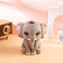 Elephant Pen Pencil Holder - Cute Animal Ornament Makeup Brush Holder for Home Office Desk Decor Organizer