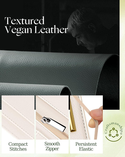 Slohif Server Book for Waitress Cute Serving Books with Zipper Pocket Accessories Leather Server Check Book Restaurant
