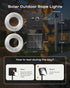 2 Pack 78FT 200LED IP65 8 Brightown Solar Rope Lights, Total Warm White Solar String Lights Outdoor, Waterproof Solar