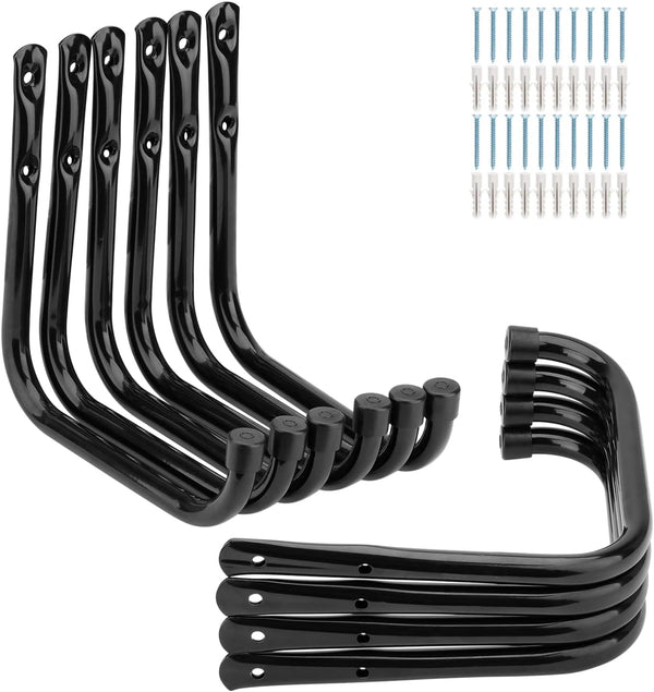 Whrsinlor Garage Storage Hooks, 10 Pack Heavy Duty Ladder Hooks, 6.7Inch/17cm Wall Mount