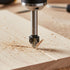 NUTIO 90 1/4 Inch 1/2 Inch Degree V Groove Router Bit Carbide Chamfer, Shank and Diameter V Cutting Tool for CNC