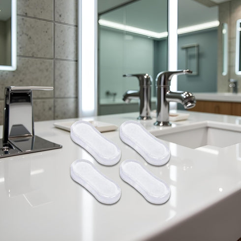 Sluswallow 4Pcs Set, Toilet Seat Bumper Silicone Strong Adhesive Toilet Seats Lid Bumpers, Toilet Seat Buffers, Toilet