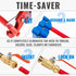 SUNGATOR 1/2 Inch PTC x 1/2 Inch FNPT Pushfit Female Ball Valve, No Lead Brass Plumbing Fittings, Pack of 2 with Clip