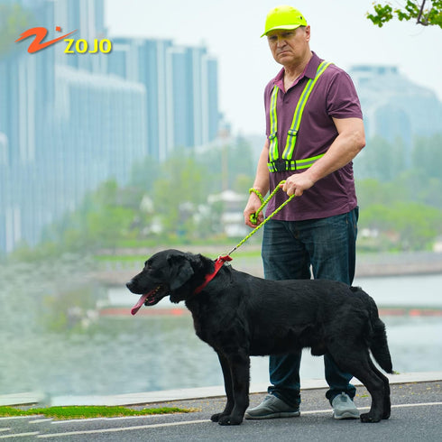 zojo Reflective Vest Pack of 10, Adjustable Lightweight Safety & High Visibility for Running, Neon Yellow