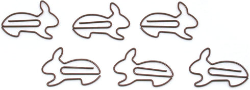 Bunny Rabbit Shaped Paper Clips, 100 Count, Great for Collectors or Office Gifts, Comes in Round Tin with Lid