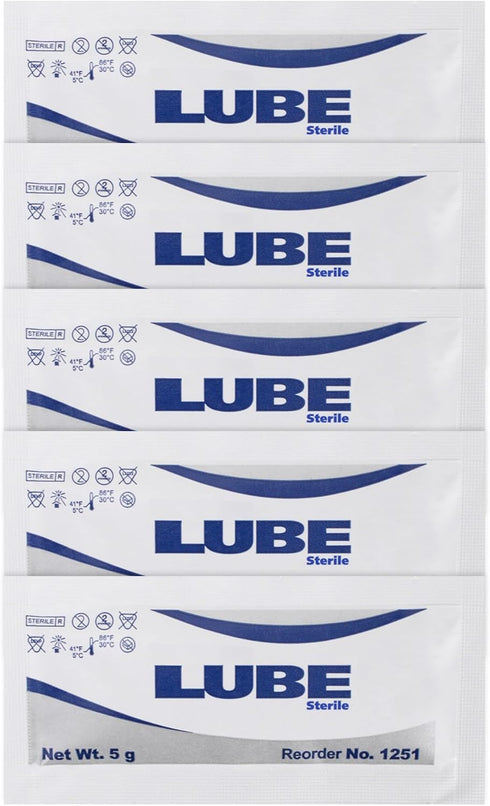 Sterile Lubricating Jelly, 5 g Foil Packets, 0.18 oz (Pack of 150)