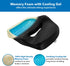 Tailbone Mount-It! Office Seat Cushion, Premium Comfort Chair Lumbar Support, Memory Foam, Gel Filling, Ergonomic