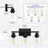 3-Light 18Inches E26 Bulbs Black Bathroom Lights Over Mirror, Anti-Rust Vanity Lighting Fixture for Bathroom, Modern