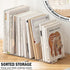 Clear Desktop Book Organizer, Creative Book Stand, Non-Acrylic Stand for Home School and Office, Divider Bookshelf (4