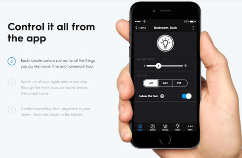 A19 Bulb 2-Pack, C by GE C-Sleep Smart LED Light by GE Lighting, Works with Alexa