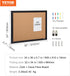 VEVOR 36" x 24" Cork Board for Office, Framed Bulletin Board with Push Pins for Home and School