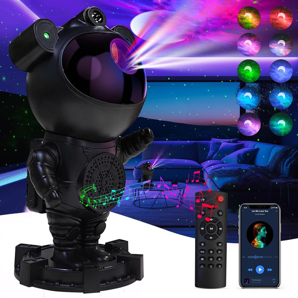 Star Projector Astronaut Galaxy Projector - Bluetooth Speaker, White Noise,Moon Nebula Night