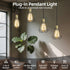 1-to-4 E26/E27 Vintage Plug-in Pendant Light Kit with Hanging Sockets, Industrial Hanging Light with Individual Rotary