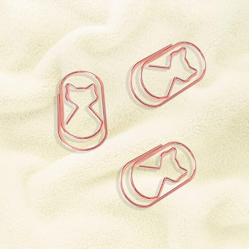 Cat Paper Clips, Rose Gold Jumbo Wide 20pcs 2 Inch Paper Clips for Planner, Large Paper Organizer Decor