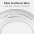 1/2" ID x 25 Ft High Pressure Clear Flexible PVC Tube, Heavy Duty Braided Plastic Vinyl Tubing for Industrial Use