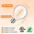 25 Pack G40 LED Replacement Light Bulbs, E12 Screw Base, Waterproof Globe Bulbs for Indoor Outdoor String Lights
