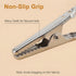 NARAMAX 3 17Inch PCS Dental Bib Clips Adjustable Reusable Napkin Holder Ball Chain, Silver Bib Clips for Adults