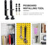 ARTSEWPLY 2 Pieces Vertical Pegboard Install Clips Pegboard Accessory Brackets for Industrial and Workbench Storage