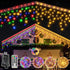 Ollny Icicle Lights for Outside 306LED 25FT, Color Changing Christmas Light with