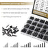 1285 Pieces M2 M3 M4 M5 Screws Nuts Washers Assortment Kit, Metric Screw Set, Fully Machine Thread (Black)