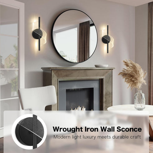 Assimilans 12" 3000K 4000K 6000K 1pack) Modern LED Wall Sconce - Height Spiral Wall Lamp with Acrylic Shade - Indoor