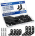 24Pcs Black L Corner Brackets for Shelves 2Sizes Heavy Duty Angle L