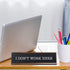 I Don't Work Here Desk Plate - Funny Desk Sign Nameplate, Snarky Office Decor, Made In The USA