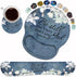 Keyboard Wrist Rest and Mouse Pad Support Set with Coasters, Christian Bible Verse Psalm 46:10, Non-Slip PU Base