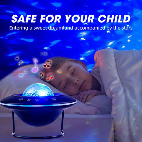 LooEooDoo Star Projector, Galaxy Starry Projection Lamp, Bluetooth Speaker Aurora Lighting with Timer and Remote