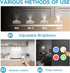 Lilampts Dimmer (6 Pack LED Puck Lights with Remote Control, Wireless Under Cabinet Lighting,Color Changing Lights