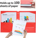 EOOUT 10pcs Colorful File Folders, Plastic with Pocket and 2 Business Card Slots, 3 Hole Punch for Binder